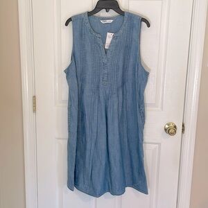 Sonoma Womens Goods For Life® Sleeveless Pintuck Tank Dress, Size XL NWT